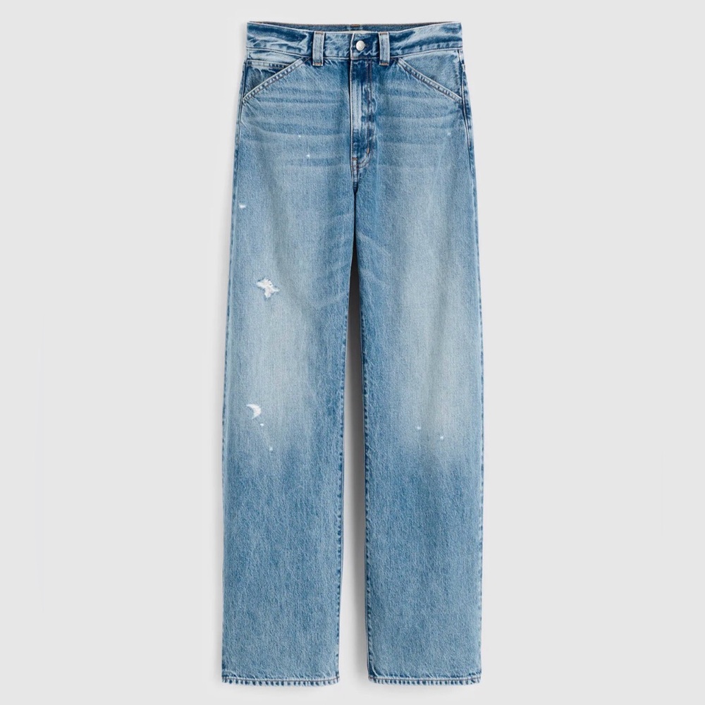Madewell Women High Rise Balloon Jean in Dobbins Wash - Rigid Standard Size 28